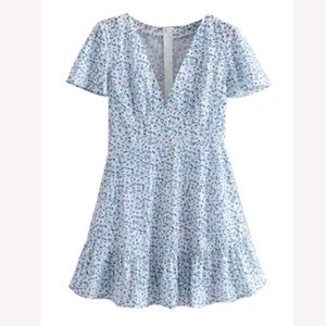 White and blue cheetah goodnight macaroon dress